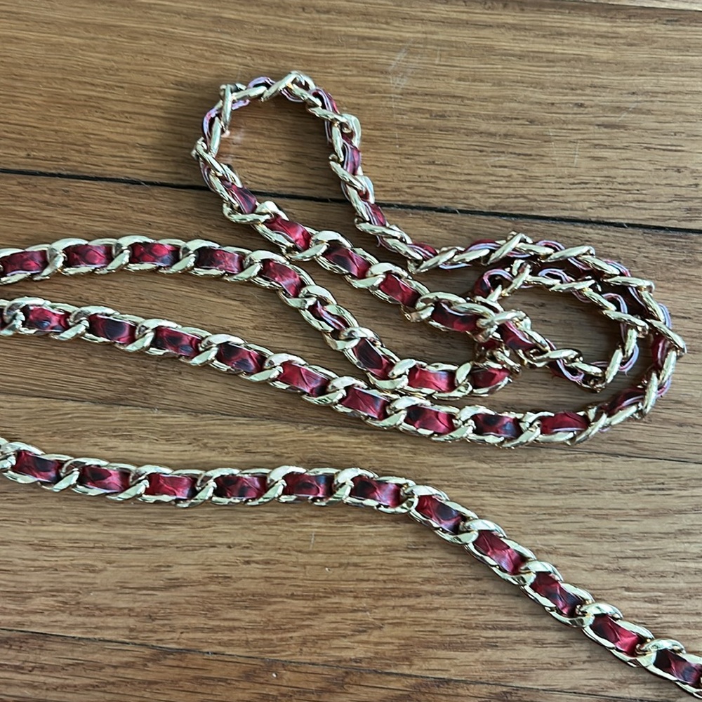 Beirn- Authentic Red Python Crossbody/Shoulder Ba… - image 2